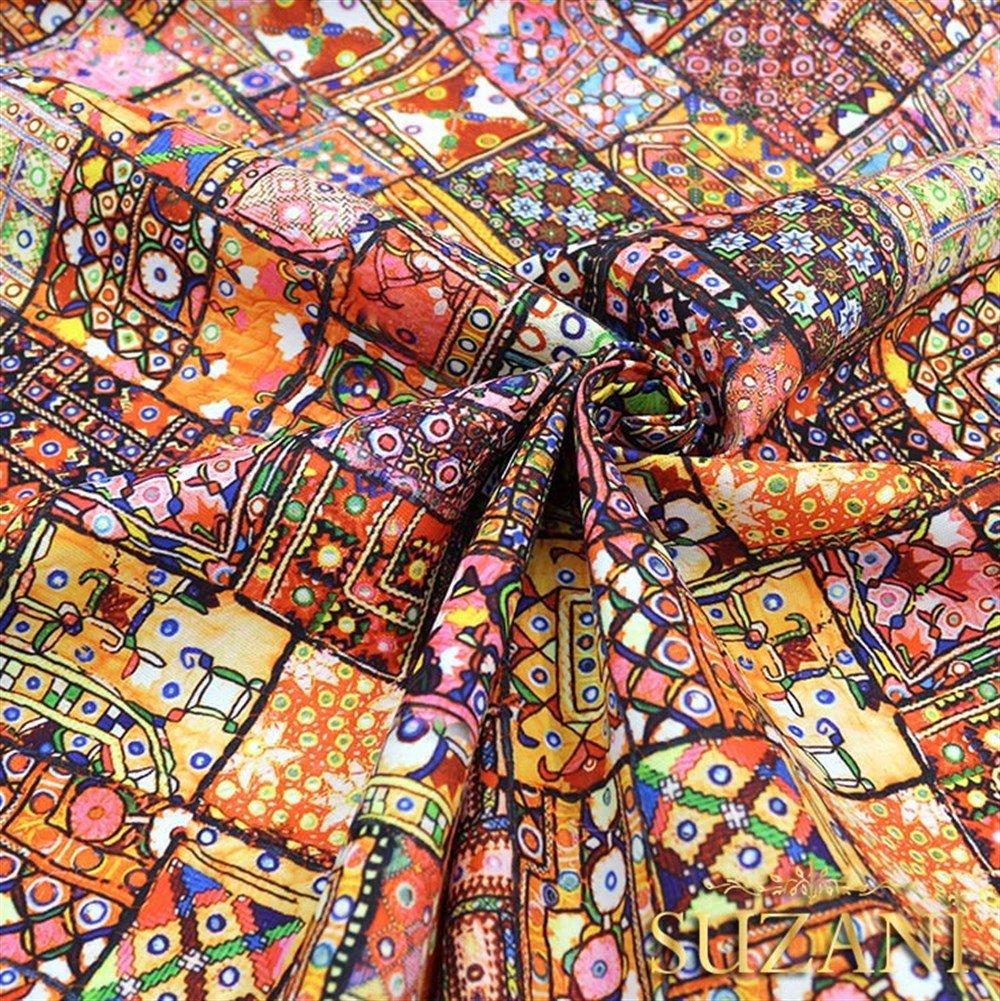 Hint Kilimi Desenli Kumaş