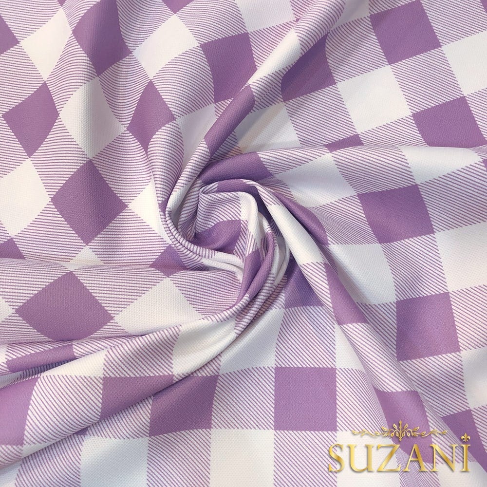 İncir Büyük Pötikare Desenli Dijital Baskılı Kumaş