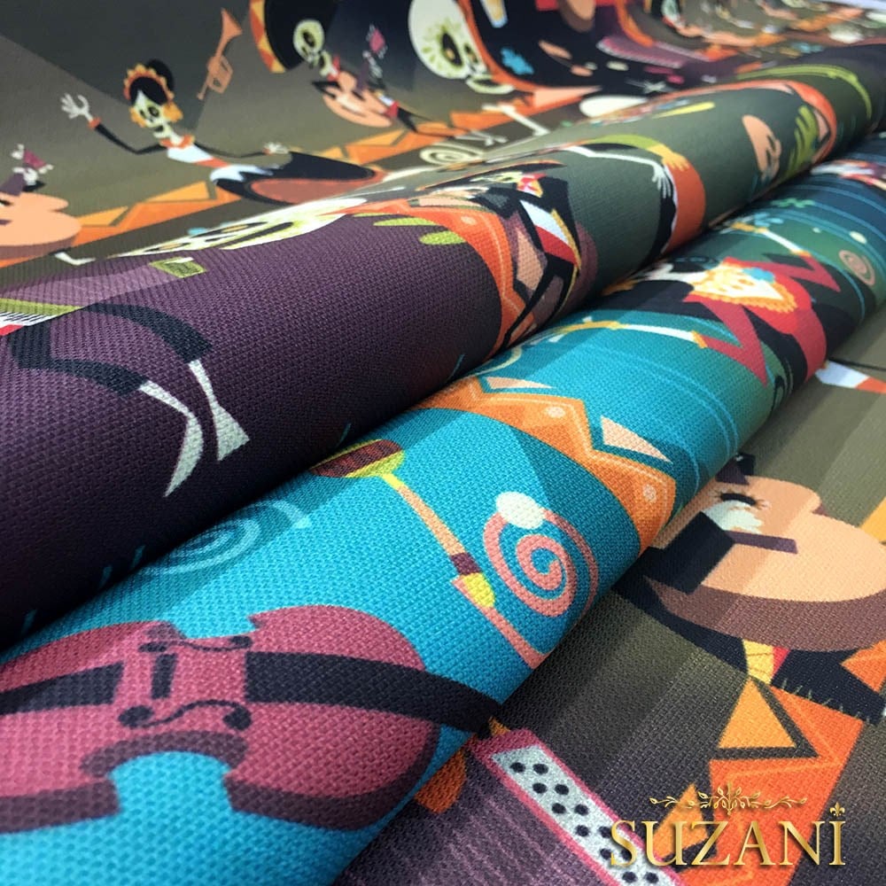 Kafatası Orkestra Desenli Pop Art Kumaş