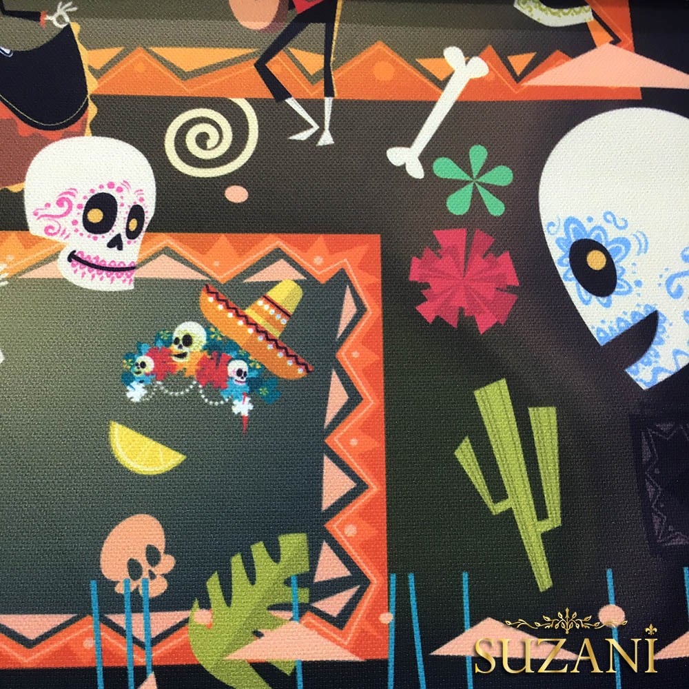 Kafatası Orkestra Desenli Pop Art Kumaş