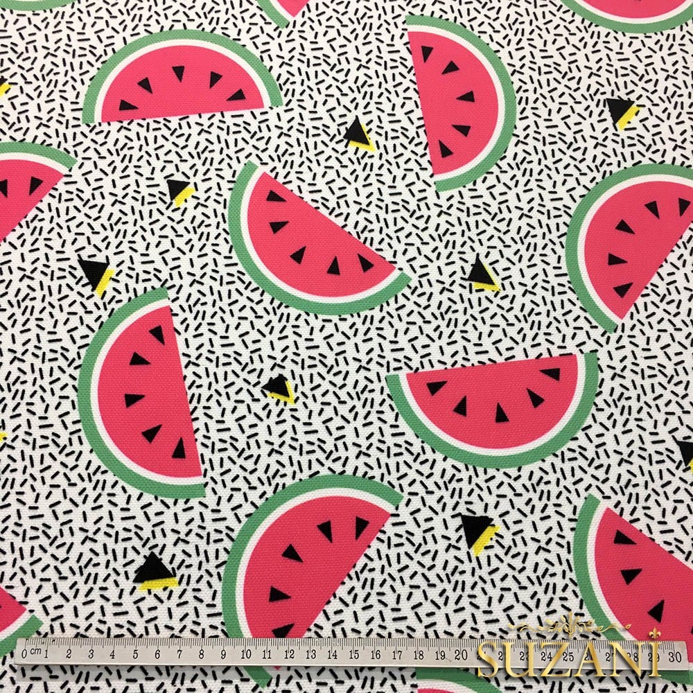 Karpuz Üçgen Desenli Kumaş