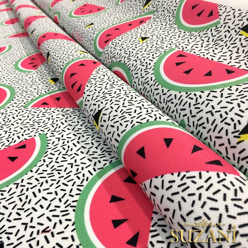 Karpuz Üçgen Desenli Kumaş