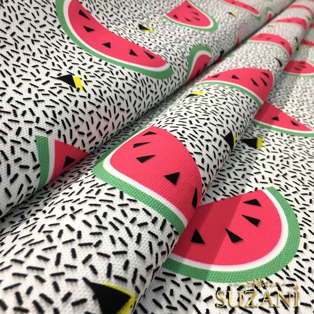 Karpuz Üçgen Desenli Kumaş