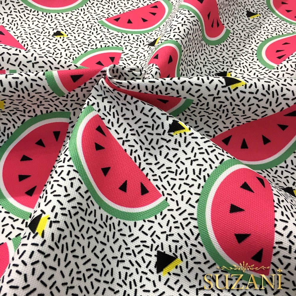 Karpuz Üçgen Desenli Kumaş