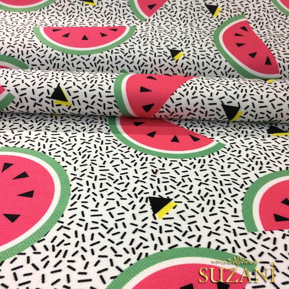 Karpuz Üçgen Desenli Kumaş