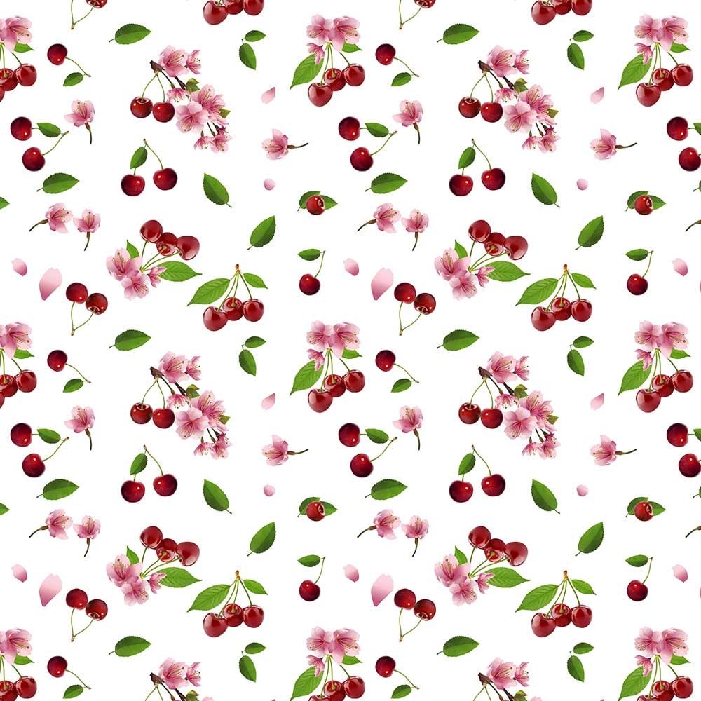 Kiraz Desenli Kumaş