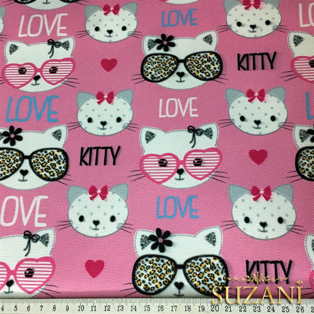 Kitty Love Bebek Kumaşı