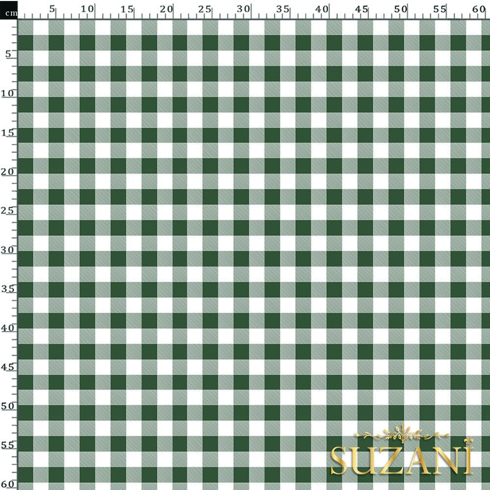 Kivi Küçük Pötikare Desenli Dijital Baskılı Kumaş