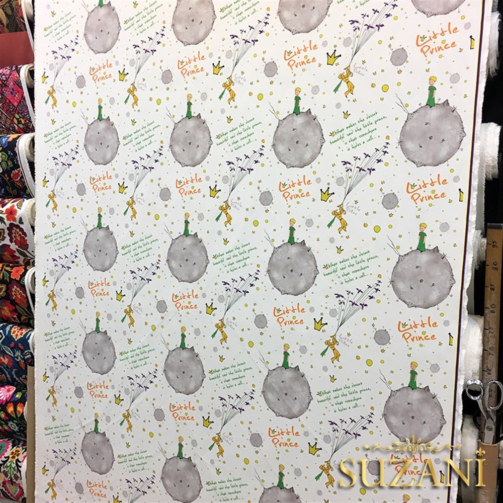 Küçük Prens Desenli Çocuk Kumaşı