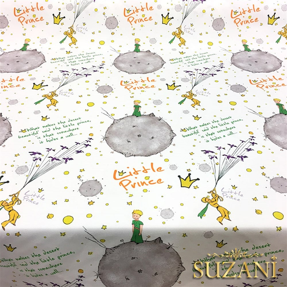 Küçük Prens Desenli Çocuk Kumaşı