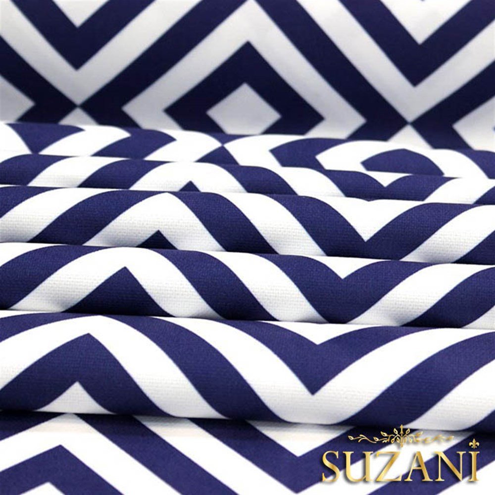 Lacivert İç içe Kareli Kumaş