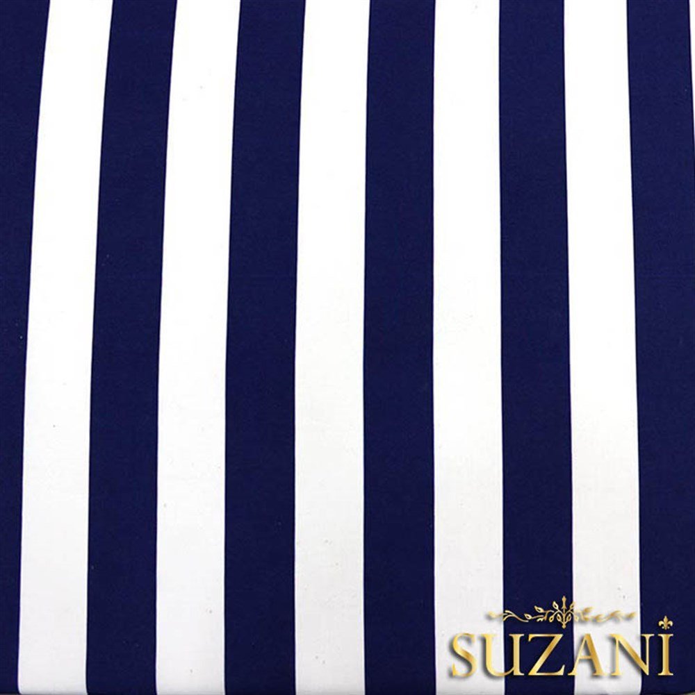 Lacivert Kalın Çizgili Kumaş