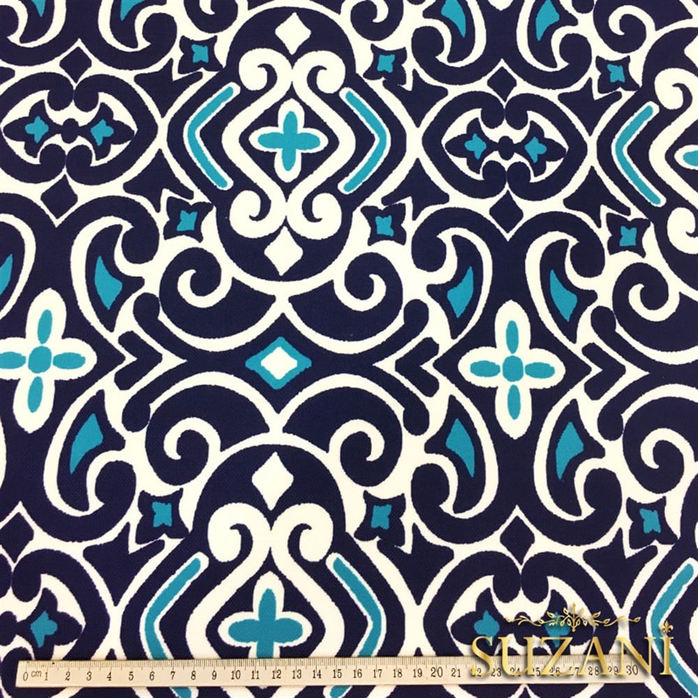 Marin Damask Desenli Kumaş
