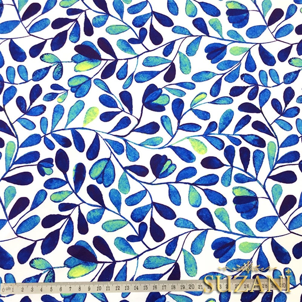 Mavi Aşk Merdiveni Desenli Kumaş