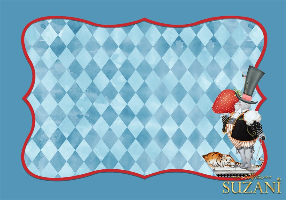 Mavi Dama 3'lü Amerikan Servisi Kumaşı