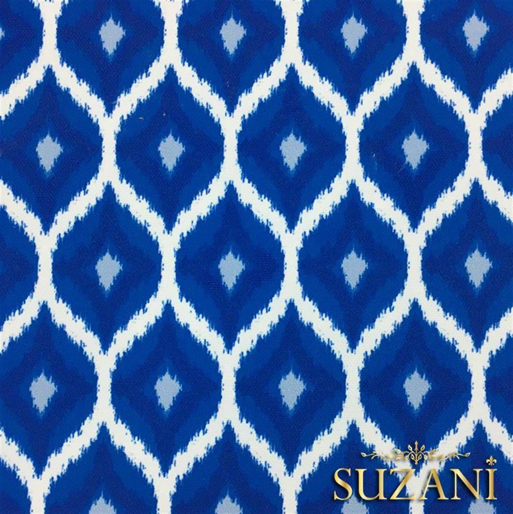 Mavi Damla Desenli Kumaş