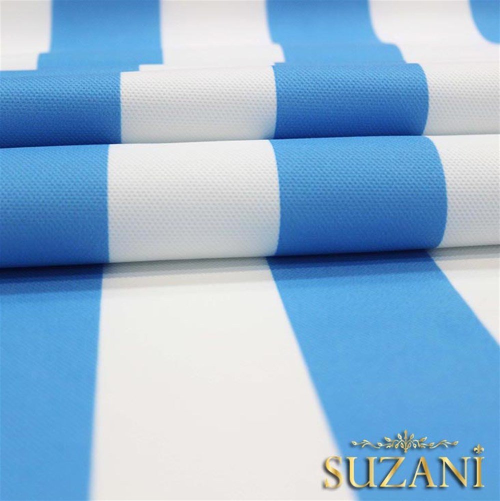 Mavi Kalın Çizgili Kumaş