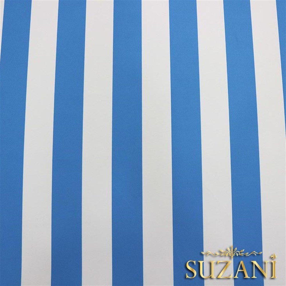 Mavi Kalın Çizgili Kumaş