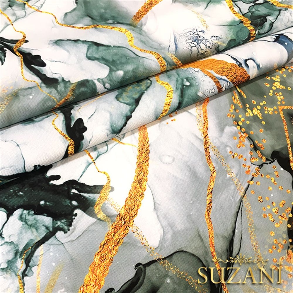 Mermer Gold Desenli Kumaş