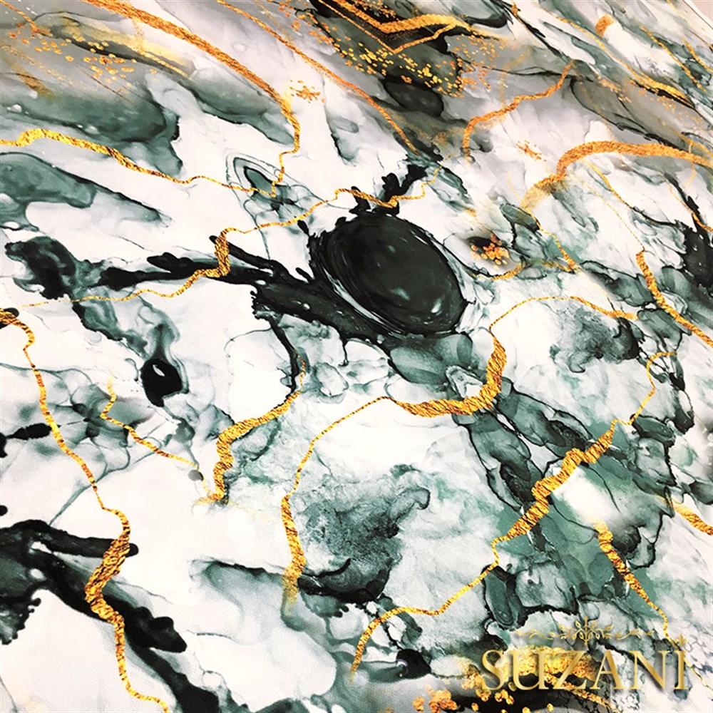 Mermer Gold Desenli Kumaş