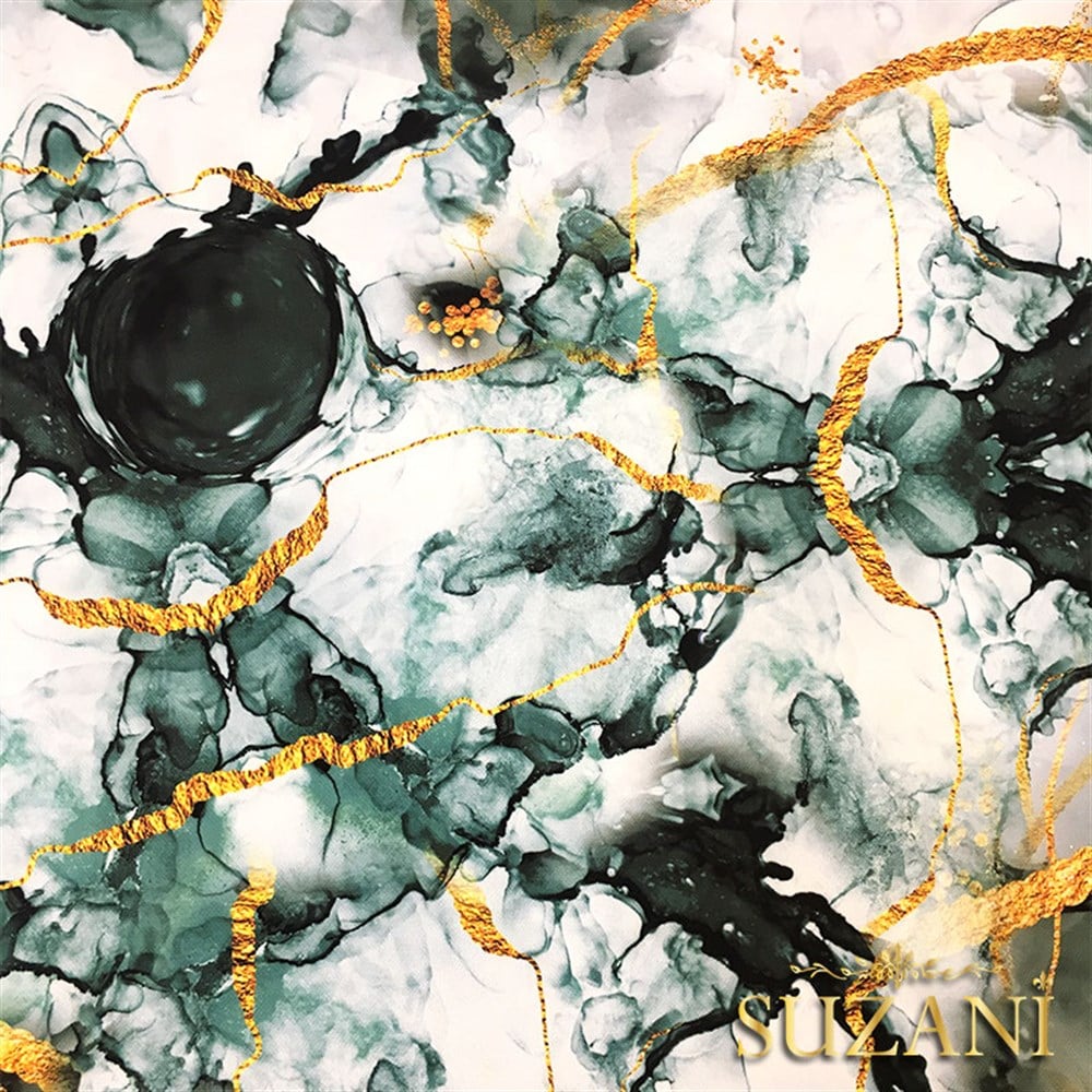 Mermer Gold Desenli Kumaş