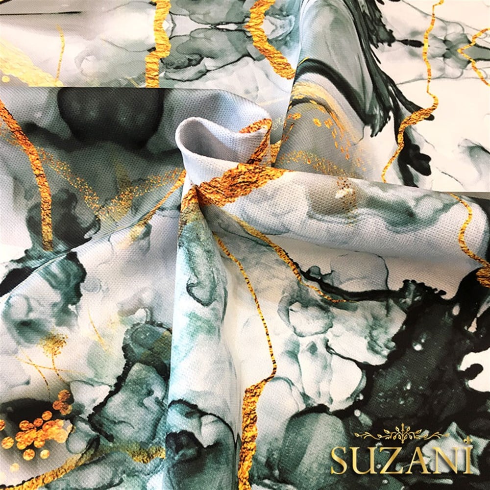 Mermer Gold Desenli Kumaş