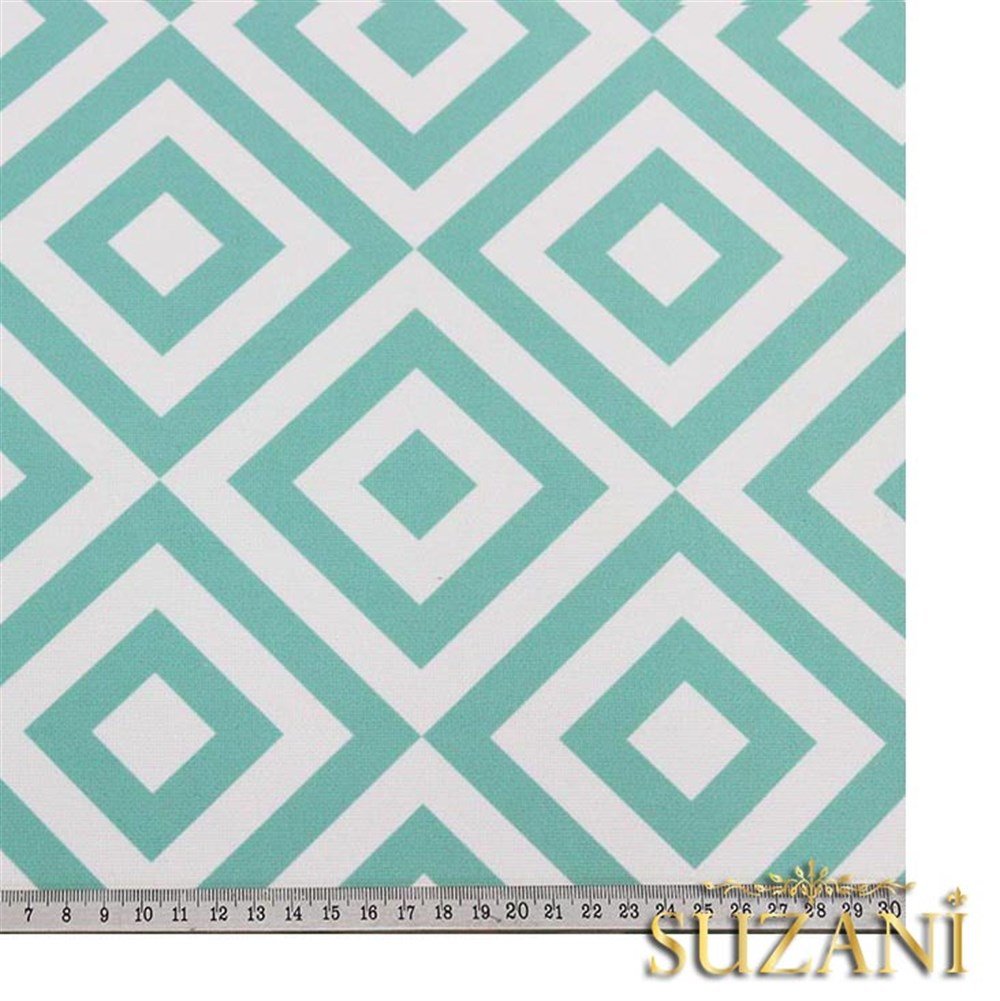 Mint İç içe Kareli Kumaş