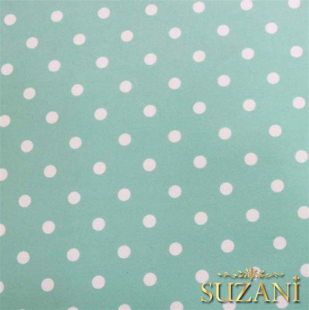 Mint Zemin Küçük Puanlı Kumaş