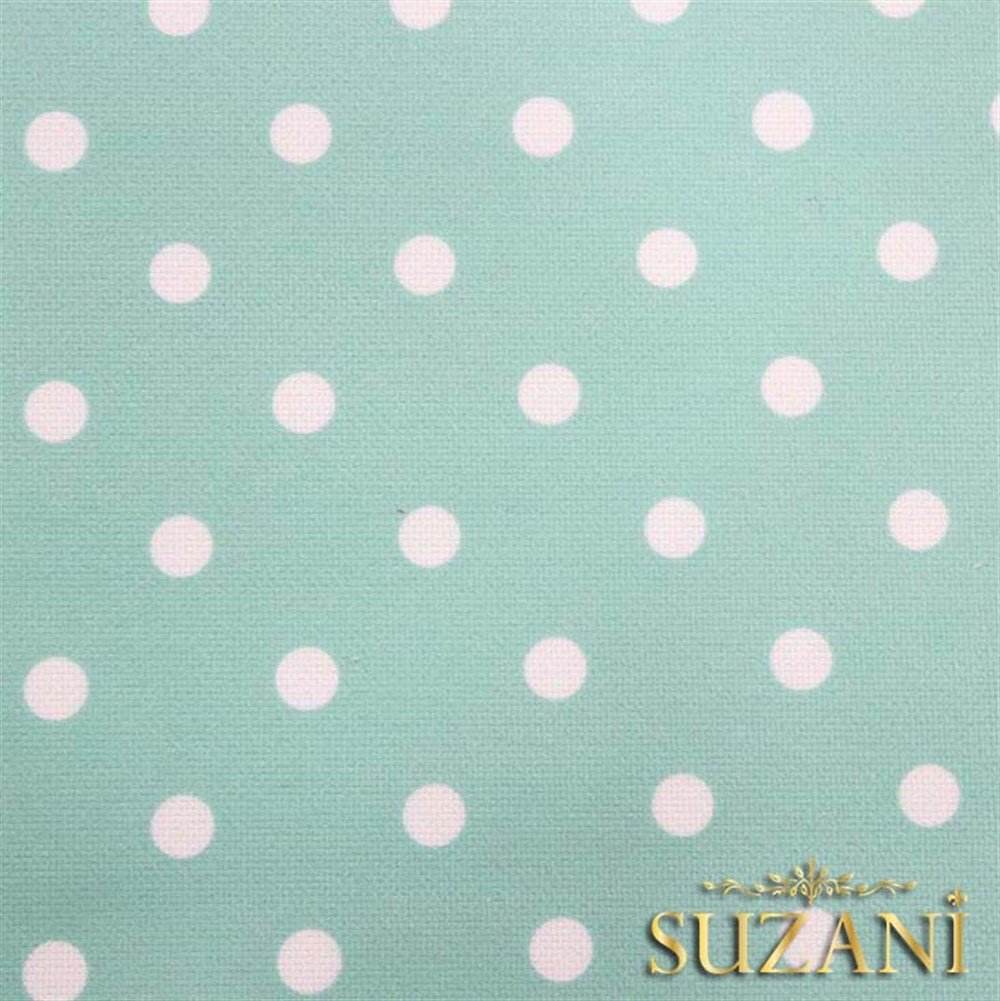 Mint Zemin Küçük Puanlı Kumaş