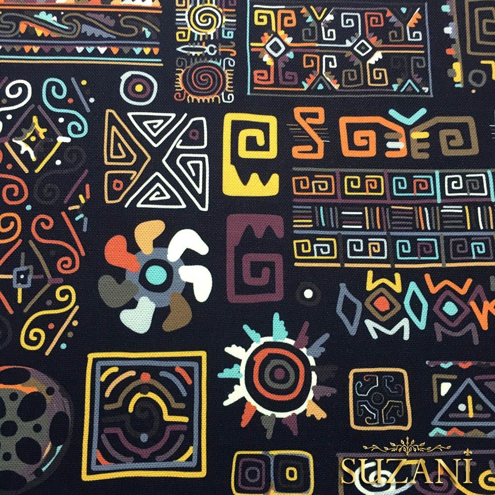 Modern Sanat Etnik Desenli Kumaş
