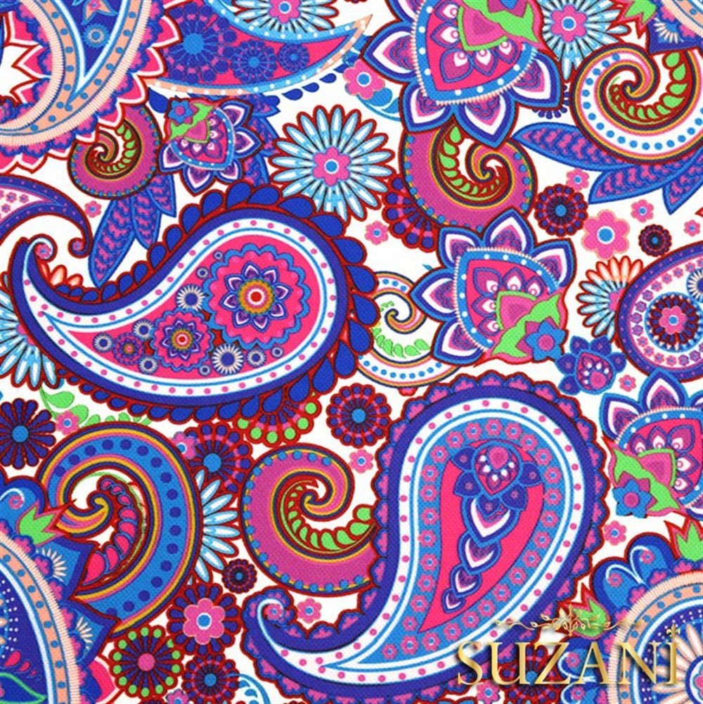 Mor Şal Desenli Kumaş