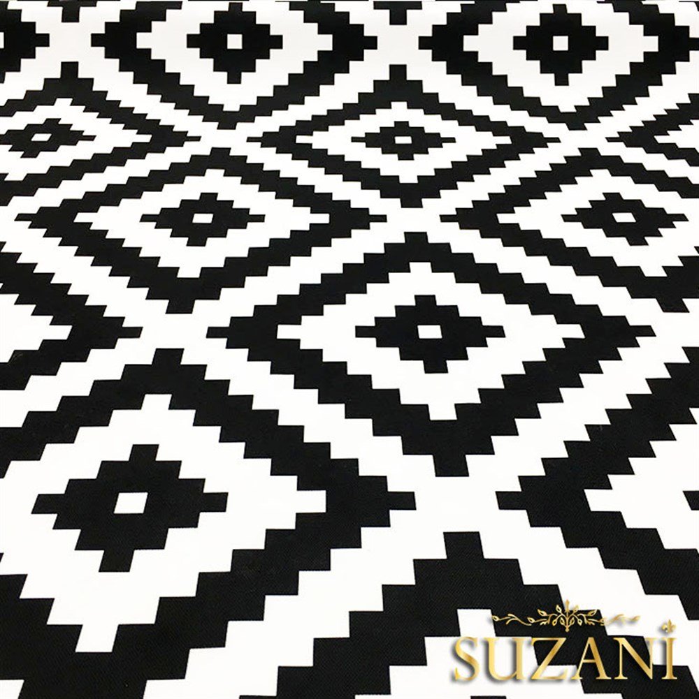 Mozaik İç içe Kareler Desenli Kumaş