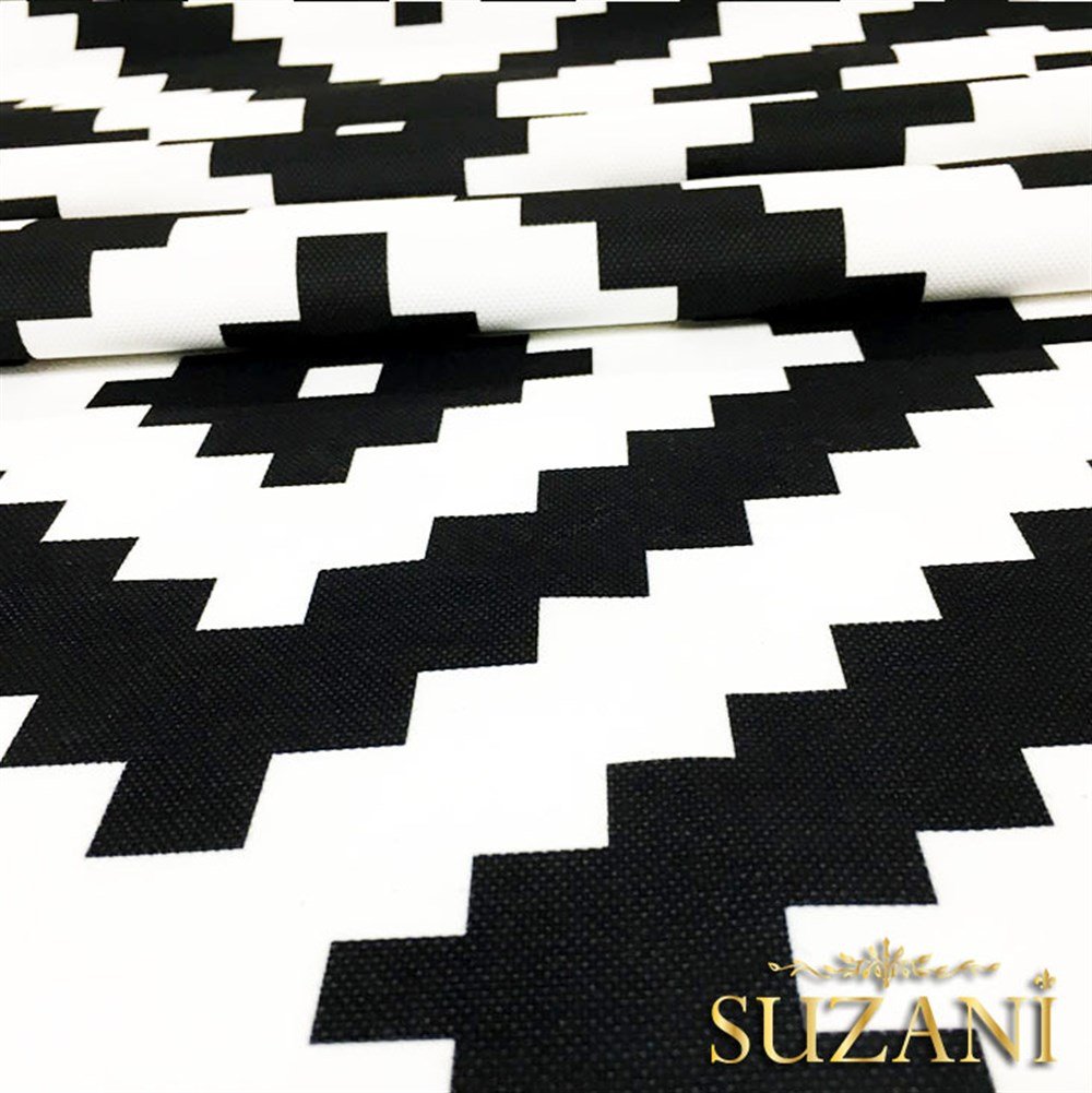 Mozaik İç içe Kareler Desenli Kumaş