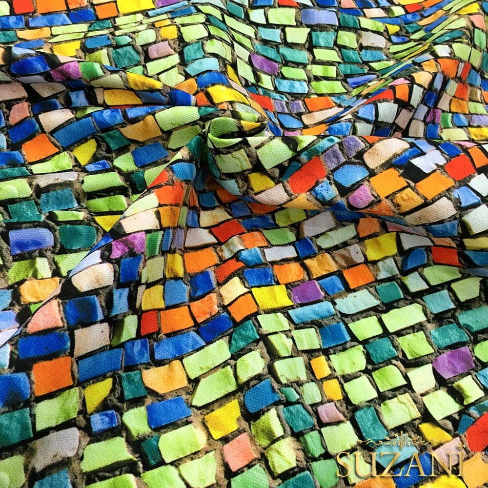 Mozik Duvar Görünümlü Kumaş