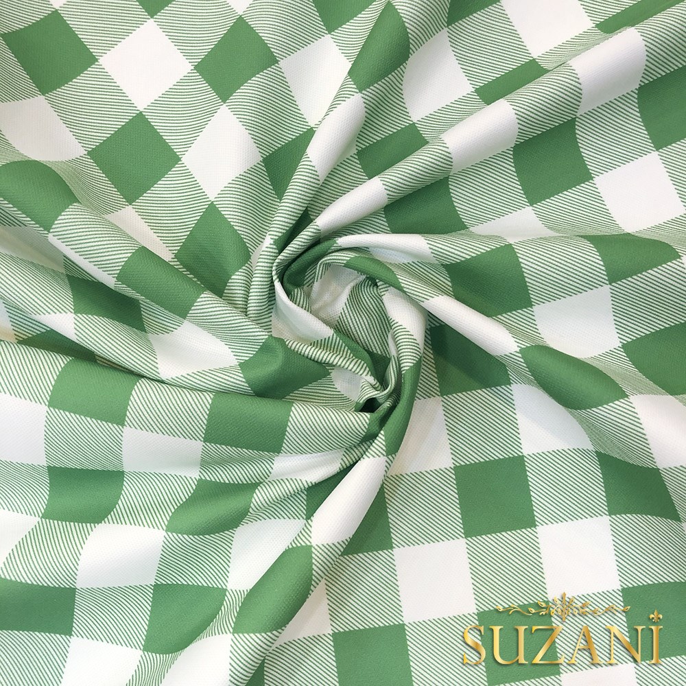 Nane Büyük Pötikare Desenli Dijital Baskılı Kumaş