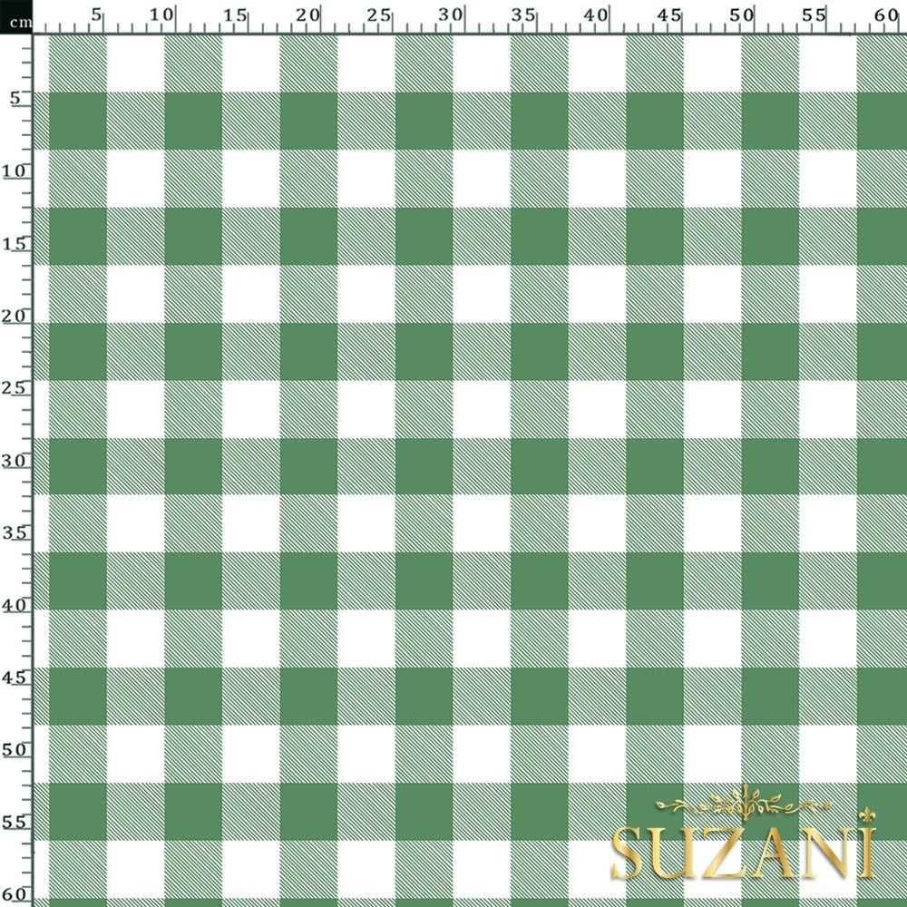 Nane Büyük Pötikare Desenli Dijital Baskılı Kumaş