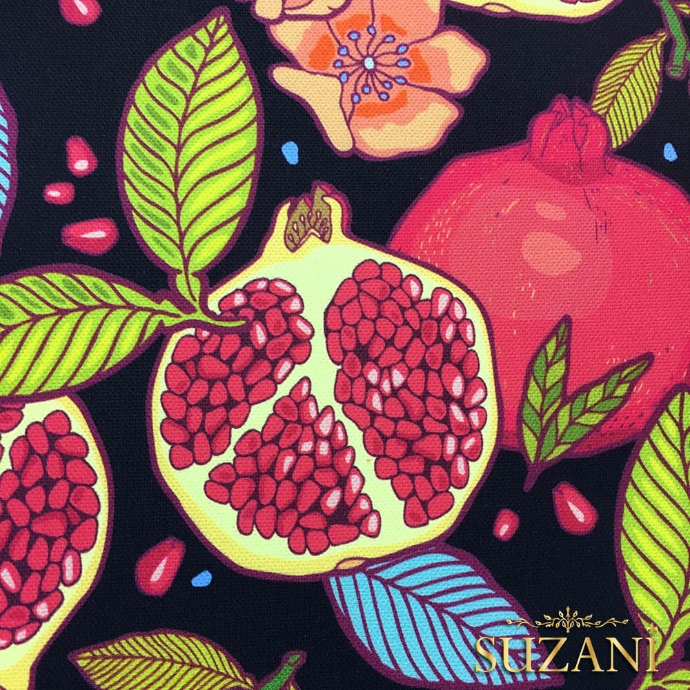 Nar Limon Desenli Kumaş