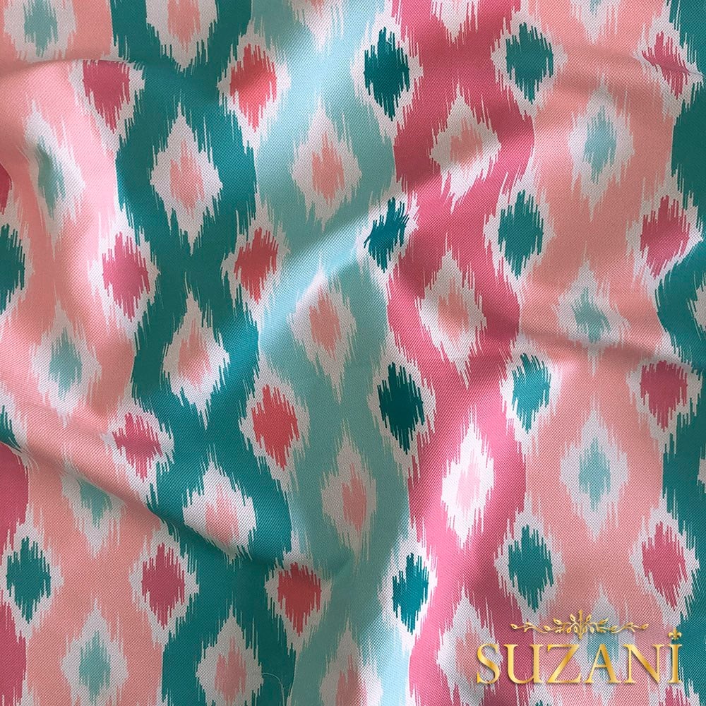 Örgü İkat Dijital Baskılı Kumaş