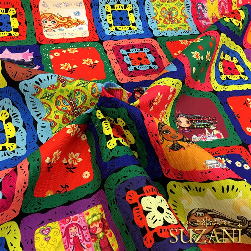 Örgü Patchwork Desenli Kumaş