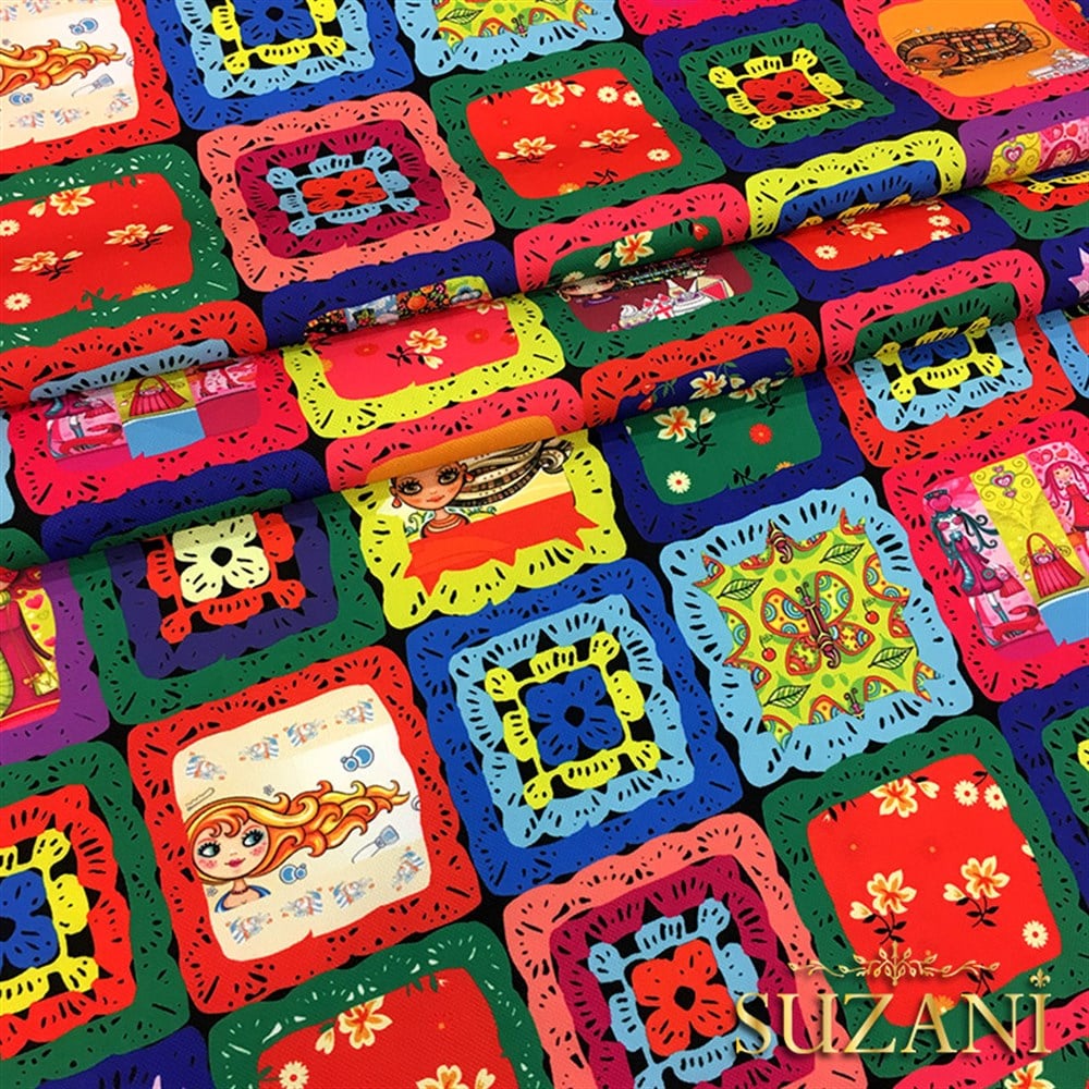 Örgü Patchwork Desenli Kumaş