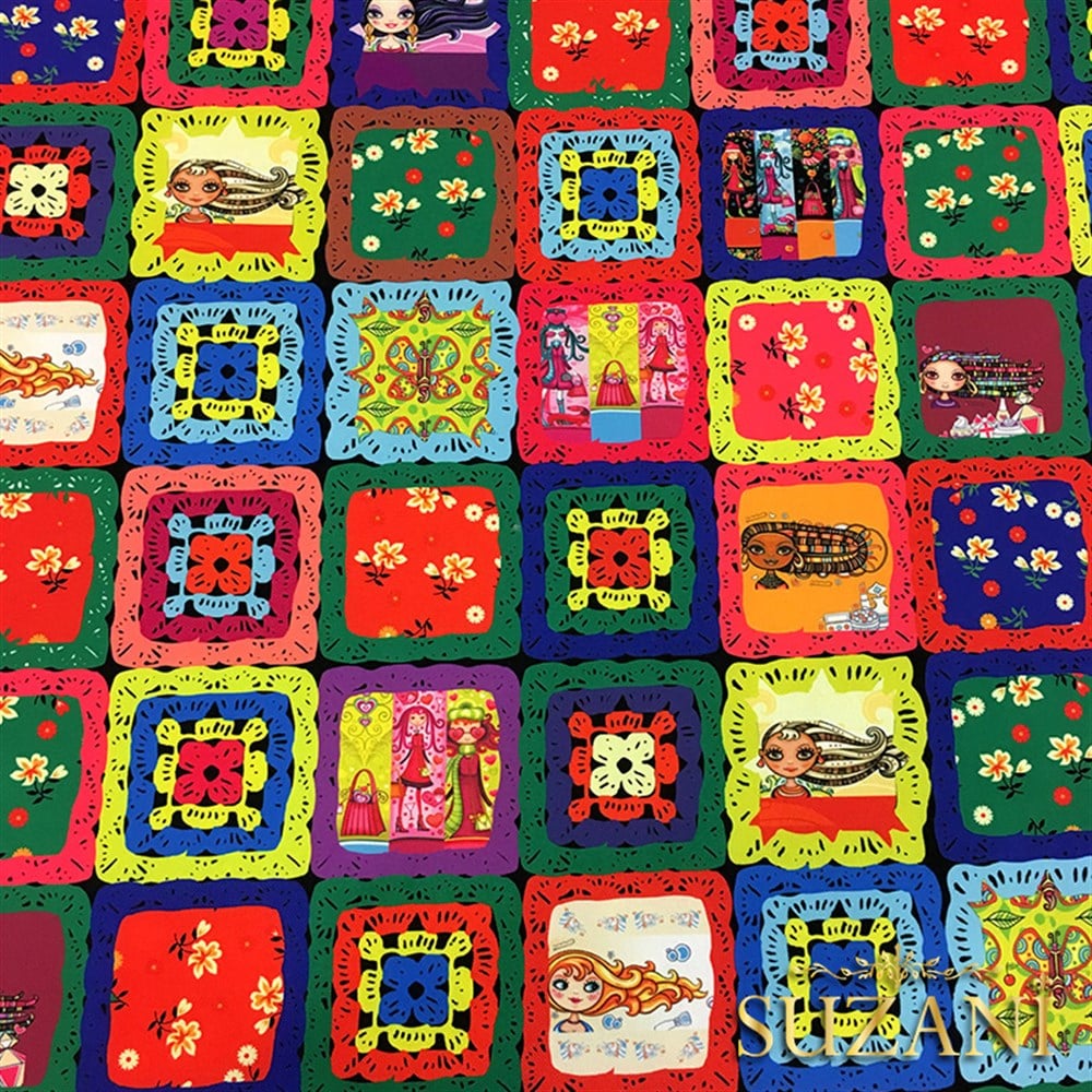Örgü Patchwork Desenli Kumaş