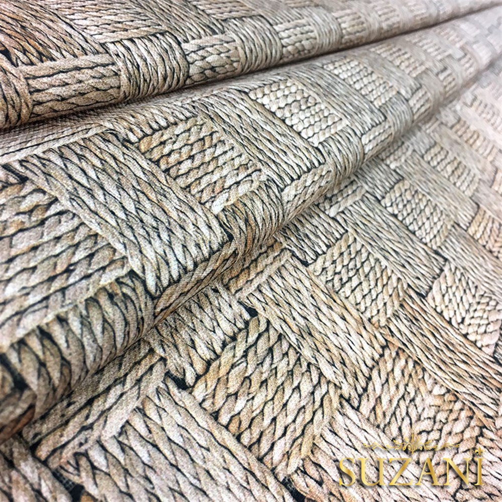 Örgü Sepet Desenli Kumaş