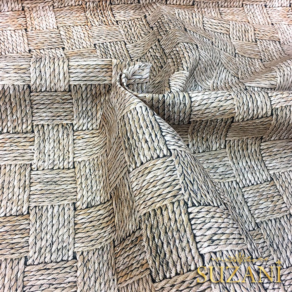 Örgü Sepet Desenli Kumaş