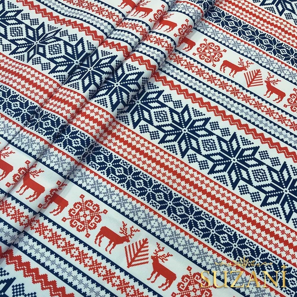 Örme Kış Desenli Dijital Baskılı Kumaş