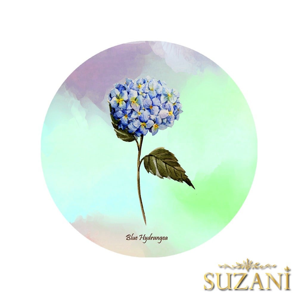 Ortanca Desenli Dikişsiz 3'lü Supla Kumaşı