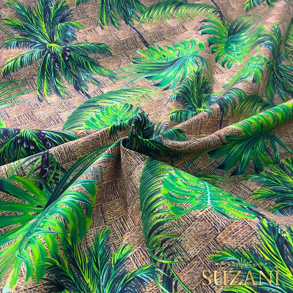 Palmiye Ağaçları Desenli Kumaş