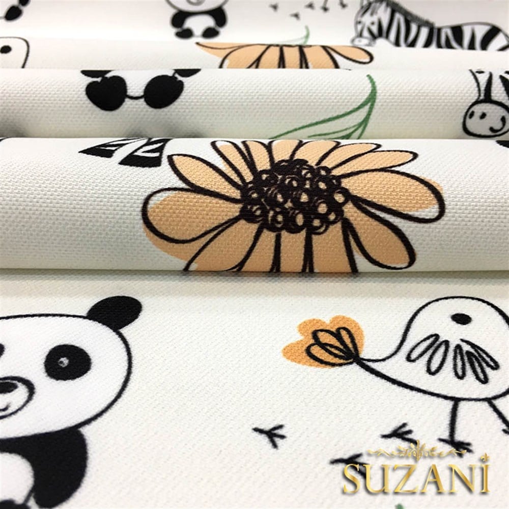 Panda Zebra Çocuk Kumaşı