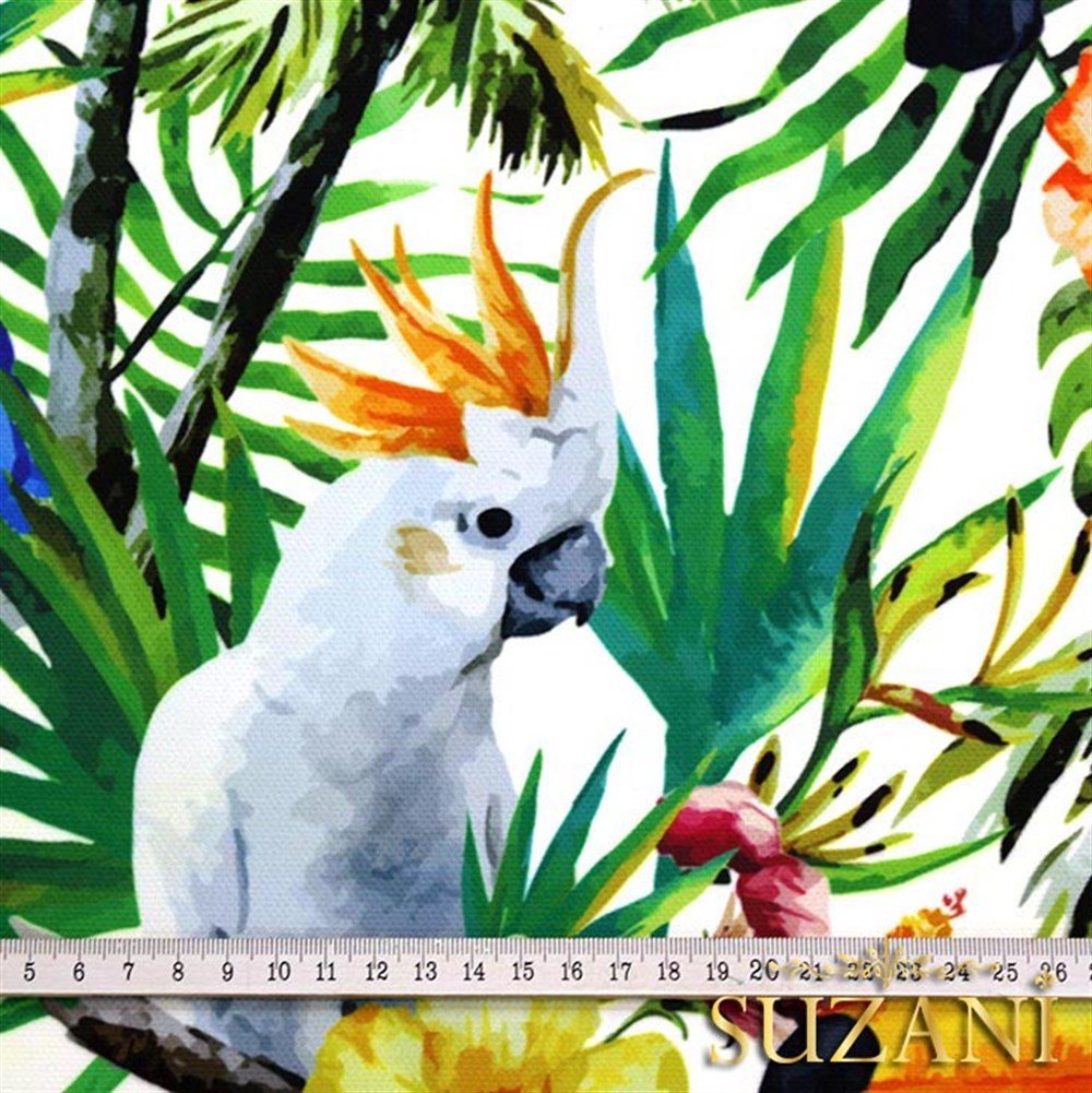 Papağan Tukan Desenli Kumaş