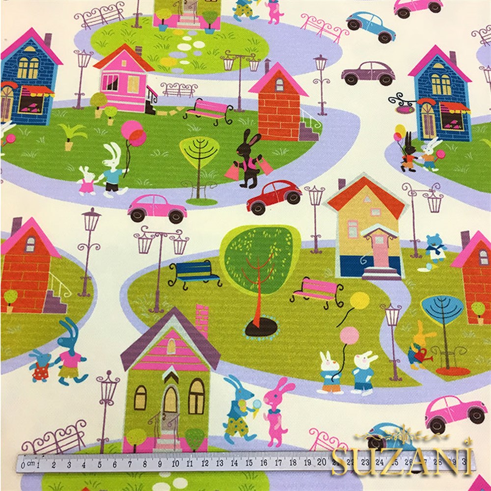 Park Temalı Çocuk Kumaşı