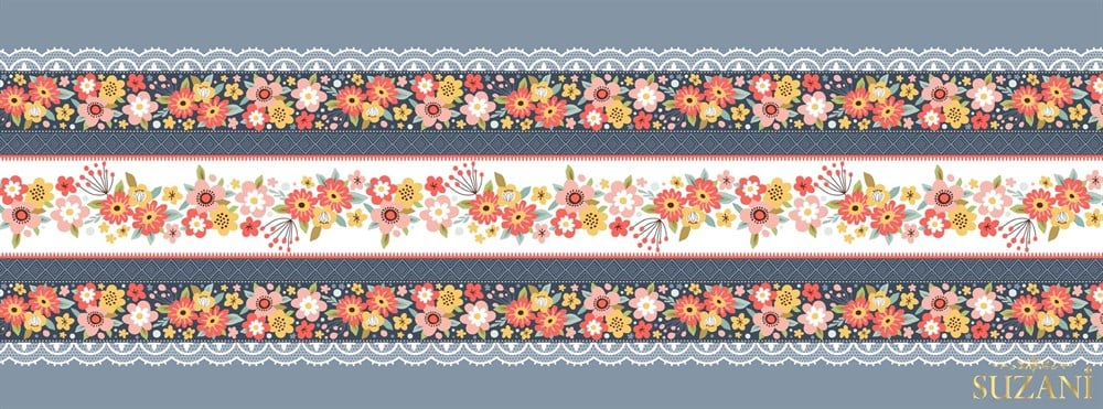 Patchwork Desenli Runner Kumaşı